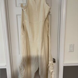 Cream Sleeveless Jumpsuit